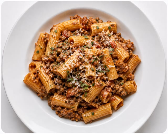 Rigatoni Alla Bolognese.