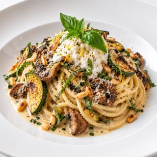 Creamy Tuscan Mushroom Spaghetti 