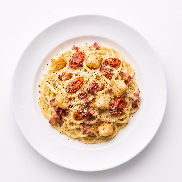 Carbonara con Piselli.